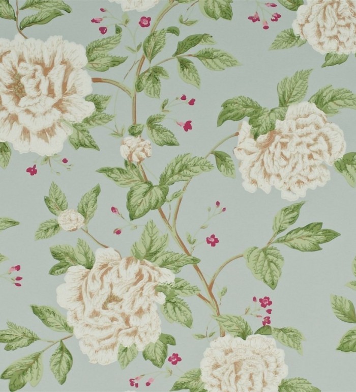 Papel pintado flores grandes de acabados románticos - Bergenia 565346