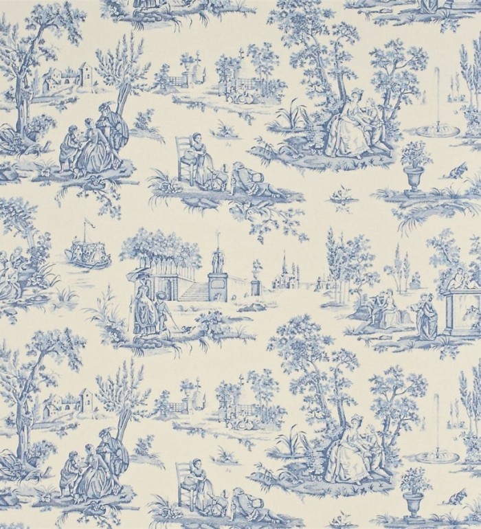 Papel pintado toile de jouy francés escenas costumbristas - Porcelain 565385