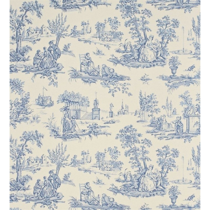 Papel pintado toile de jouy francés escenas costumbristas - Porcelain 565385