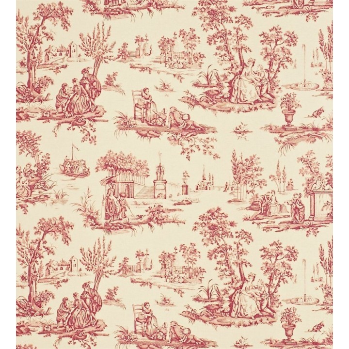 Papel pintado toile de jouy francés escenas costumbristas - Porcelain 565386