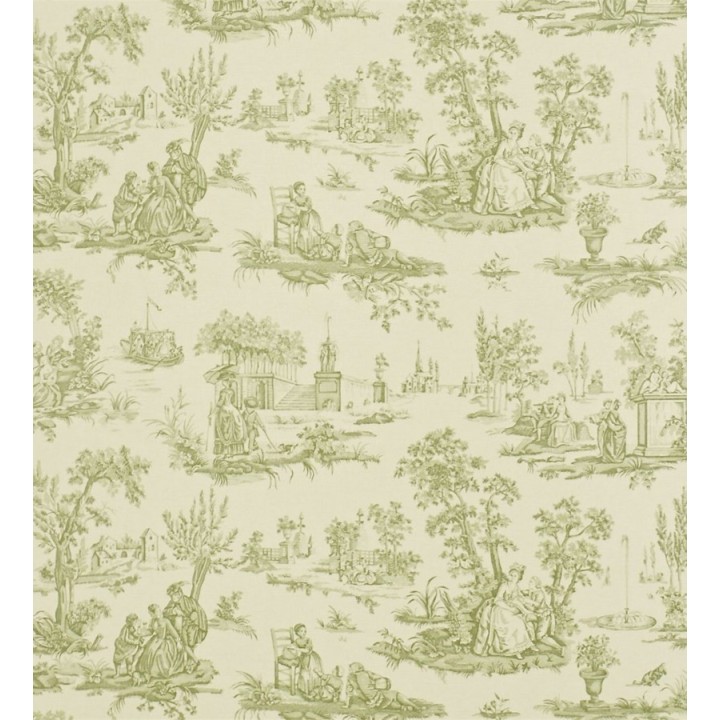Papel pintado toile de jouy francés escenas costumbristas - Porcelain 565387