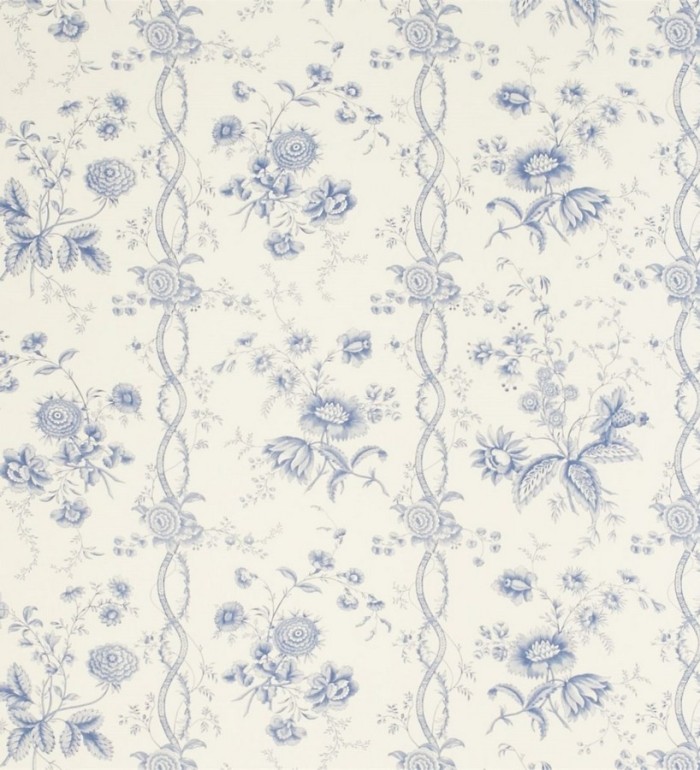 Papel pintado rayas toile de jouy de flores vintage - Adda 565393