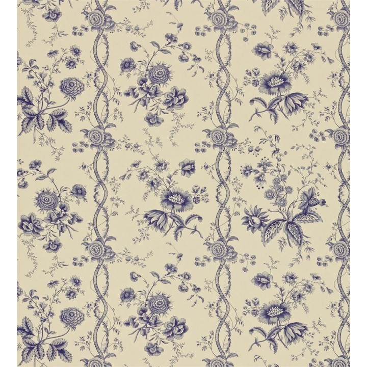 Papel pintado rayas toile de jouy de flores vintage - Adda 565394