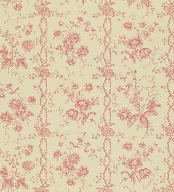 Papel pintado rayas toile de jouy de flores vintage - Adda 565395