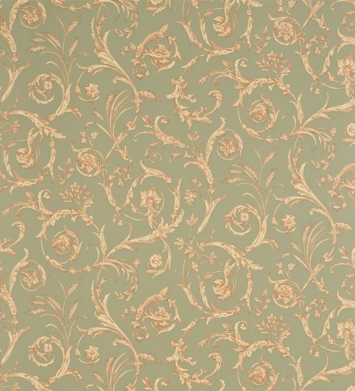 Papel pintado volutas de acanto barrocas y trigales clásicos - Giacomo 565410