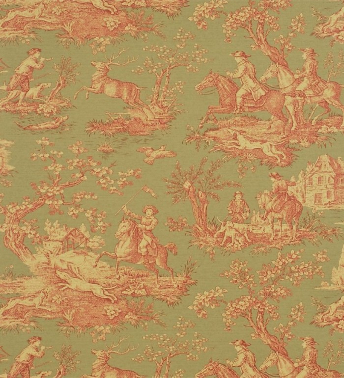 Papel pintado toile de jouy escenas campestres clásicas - Bataille 565418