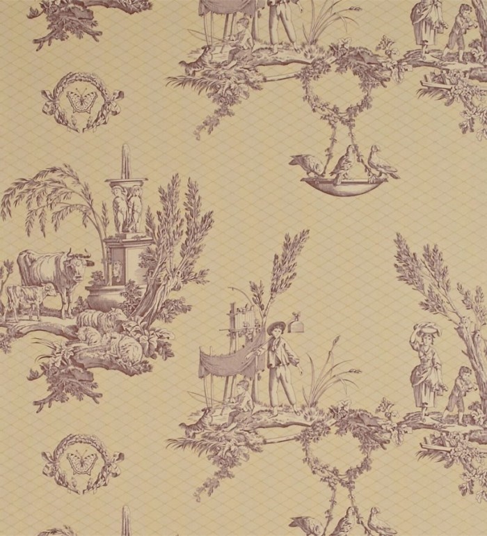 Papel pintado toile de jouy animales campestres - Chardin 565420