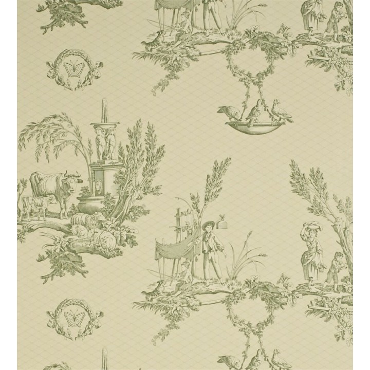 Papel pintado toile de jouy animales campestres - Chardin 565422