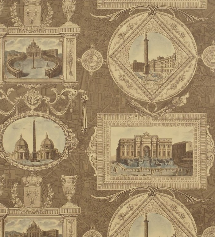 Papel pintado collage urbano edificios y plano de ciudad - Roslin 565424