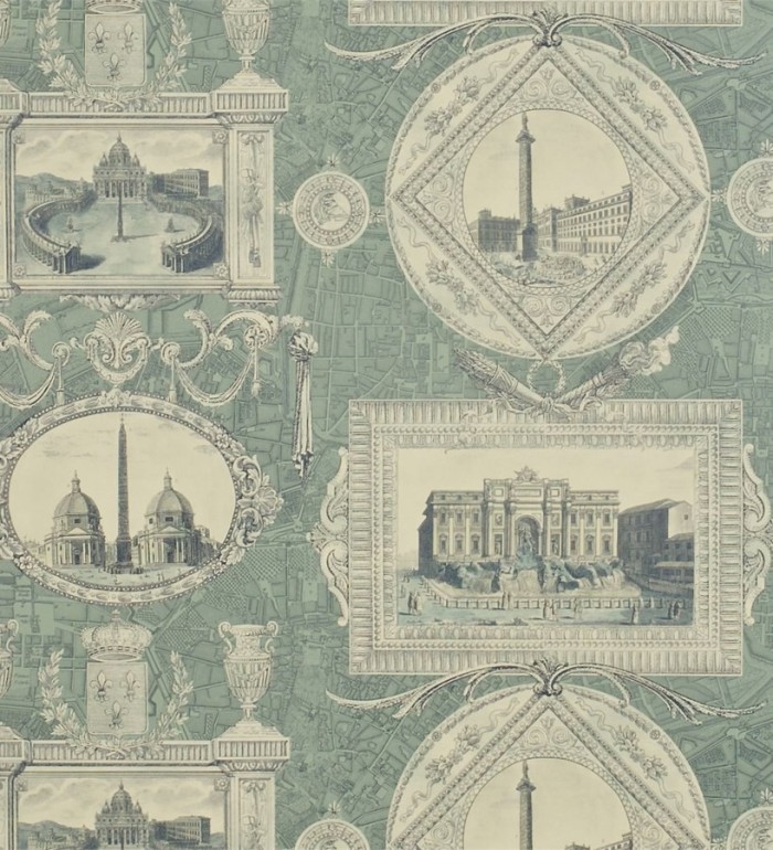 Papel pintado collage urbano edificios y plano de ciudad - Roslin 565425