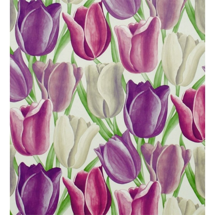 Papel pintado tulipanes artísticos al óleo vintage - Dalila 565432