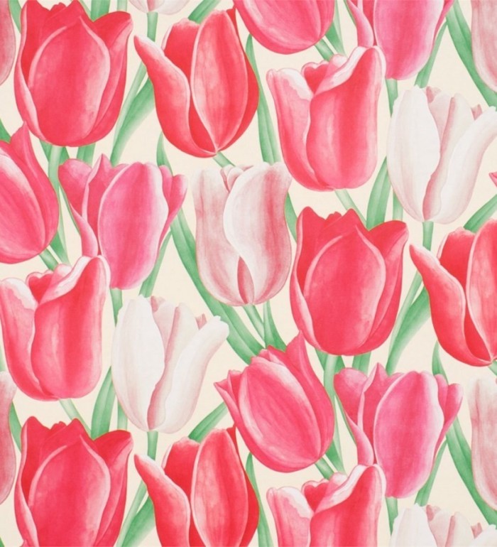 Papel pintado tulipanes artísticos al óleo vintage - Dalila 565434