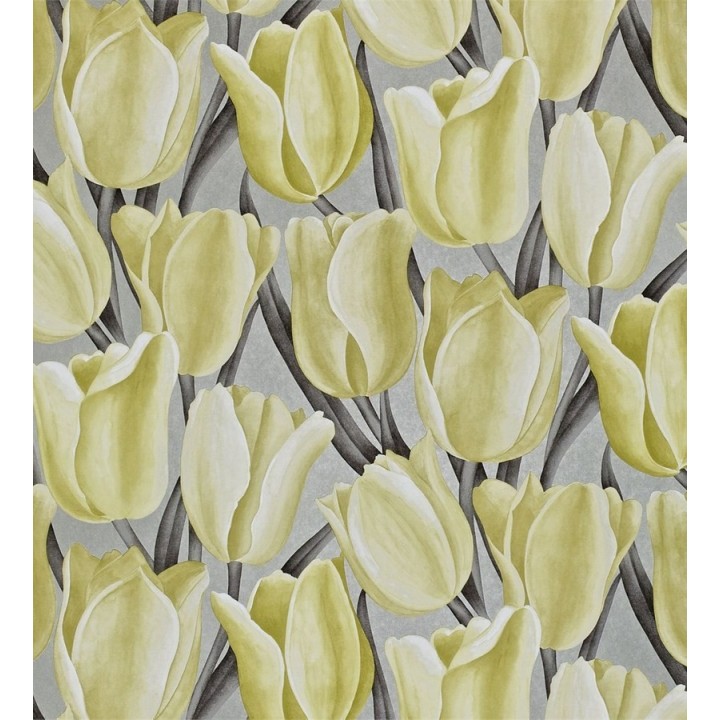 Papel pintado tulipanes artísticos al óleo vintage - Dalila 565435