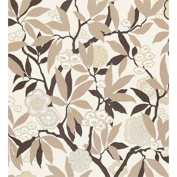 Papel pintado flores y hojas vintage modernas - Vidonia 565443