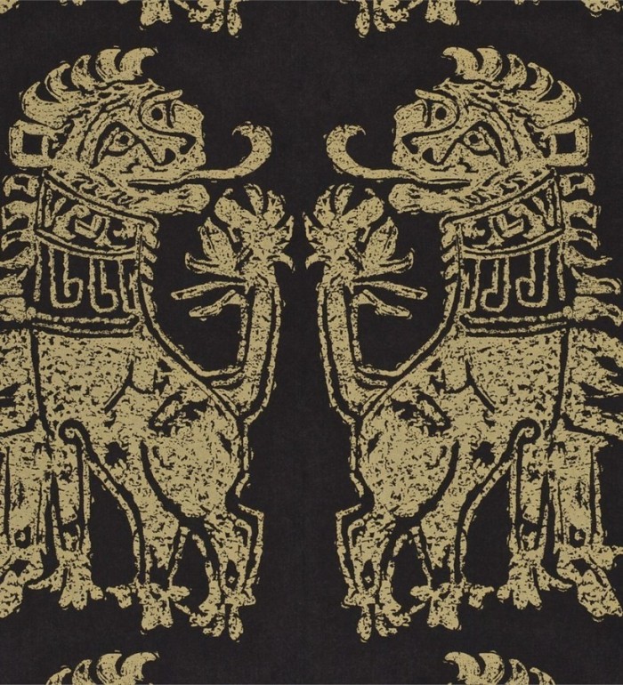 Papel pintado leones diseño griego artísticos Shabby Chic - Daimaru 565451