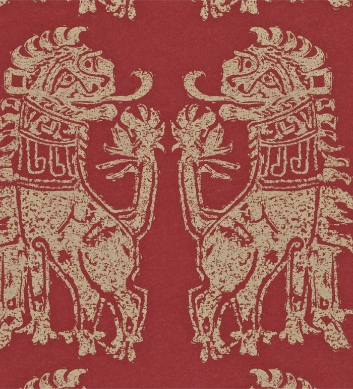 Papel pintado leones diseño griego artísticos Shabby Chic - Daimaru 565452