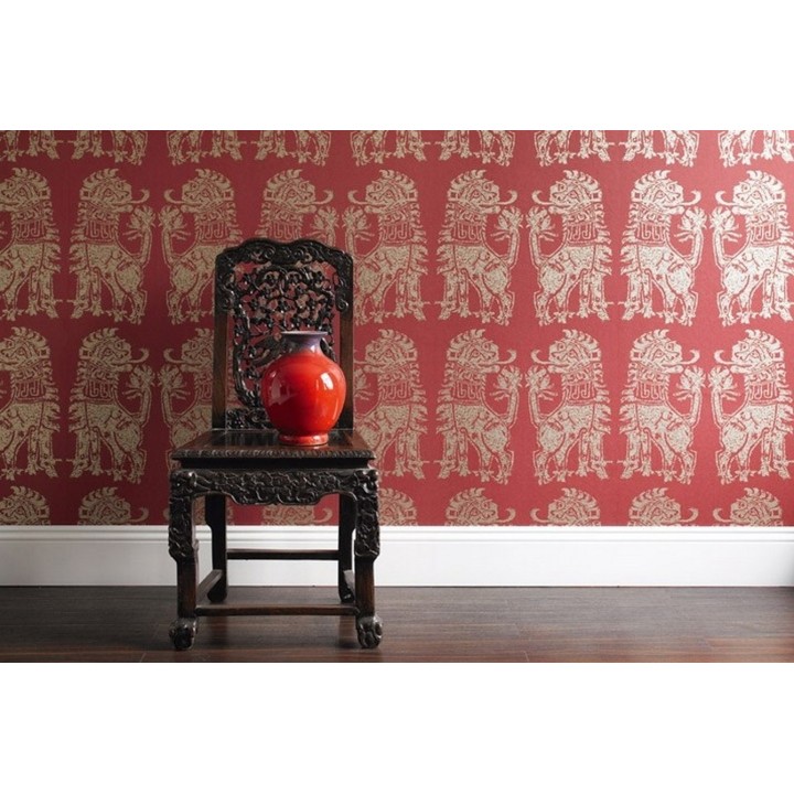 Papel pintado leones diseño griego artísticos Shabby Chic - Daimaru 565452