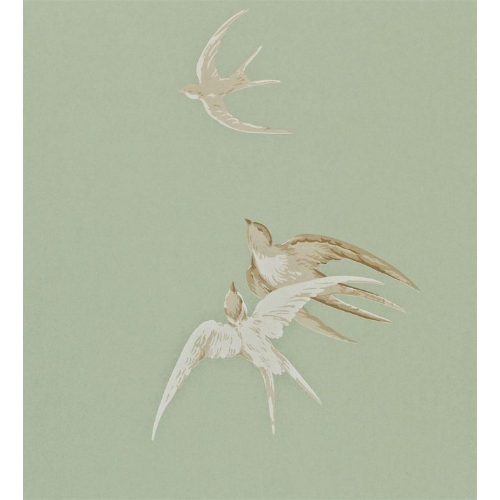 Papel pintado golondrinas artísticas al óleo vintage - Portobello 565458