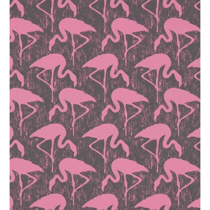 Papel pintado flamencos vintage - Flamant 565465