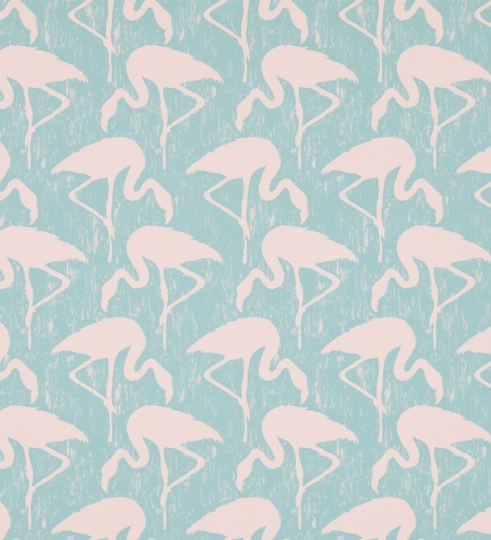 Papel pintado flamencos vintage - Flamant 565467