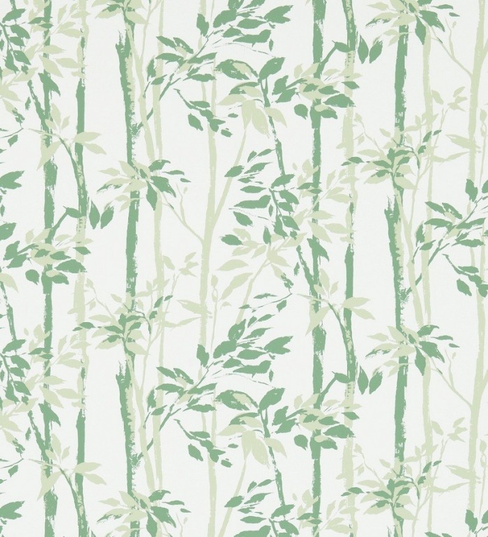 Papel pintado hojas y troncos de bambú japonés - Cevenas 565473