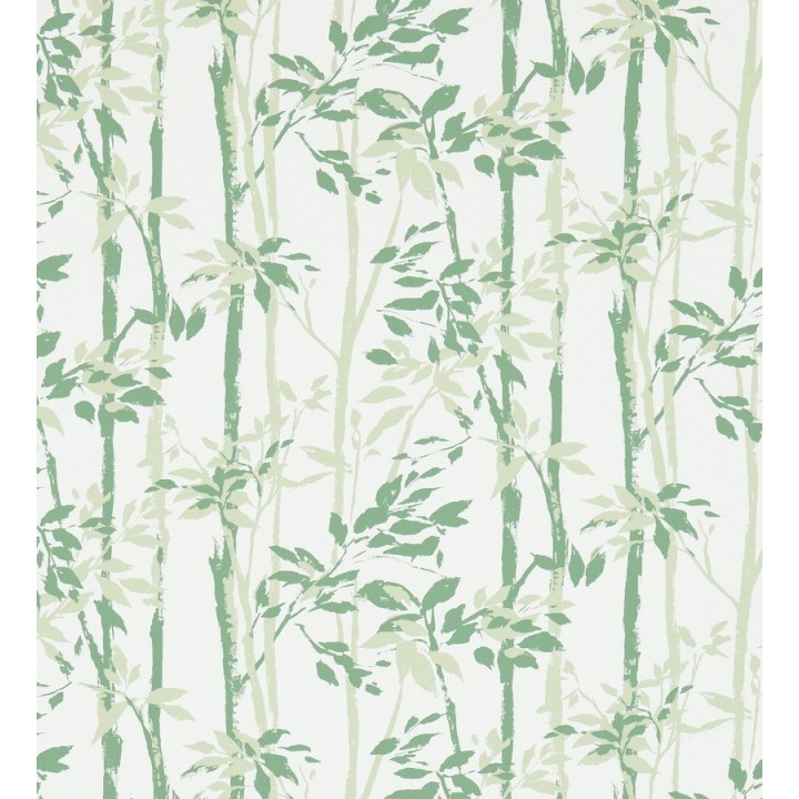 Papel pintado hojas y troncos de bambú japonés - Cevenas 565473