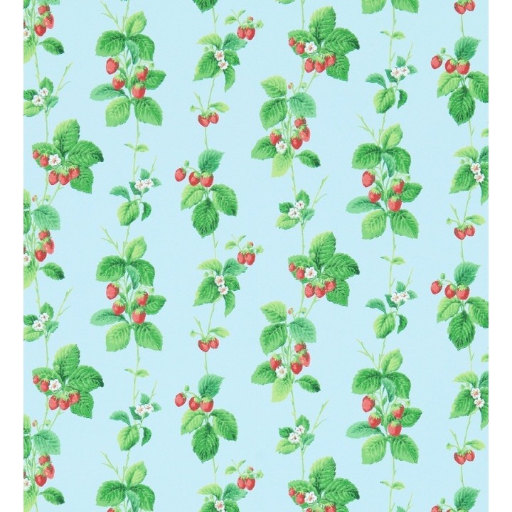 Papel pintado fresas con hojas al óleo - Adriana 565489