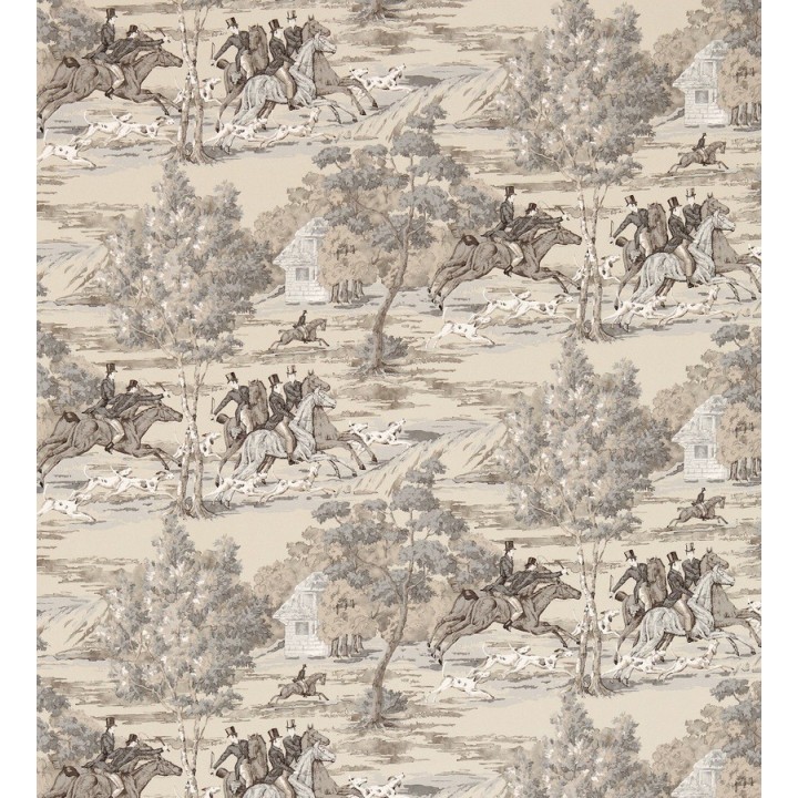 Papel pintado caza del zorro vintage inglés - Braconnier 565497