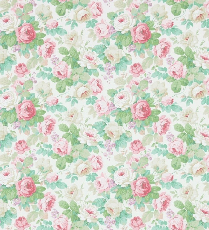 Papel pintado flores románticas vintage al óleo - Bromelia 565502