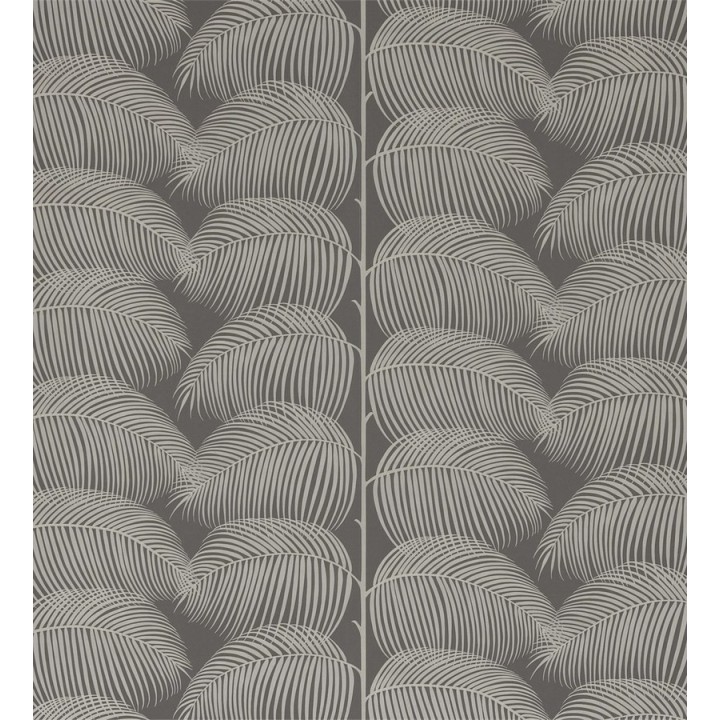 Papel pintado hojas de helecho fondo gris - Biconia 565514