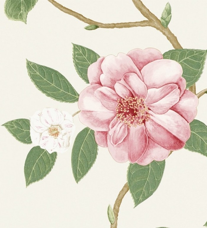 Papel pintado flores grandes al óleo románticas vintage - Dalva 565517