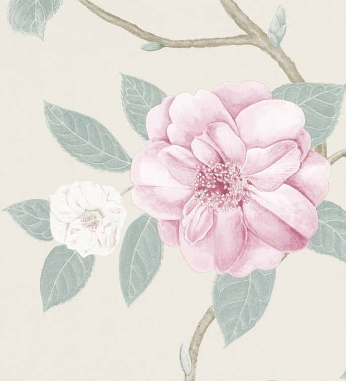 Papel pintado flores grandes al óleo románticas vintage - Dalva 565519