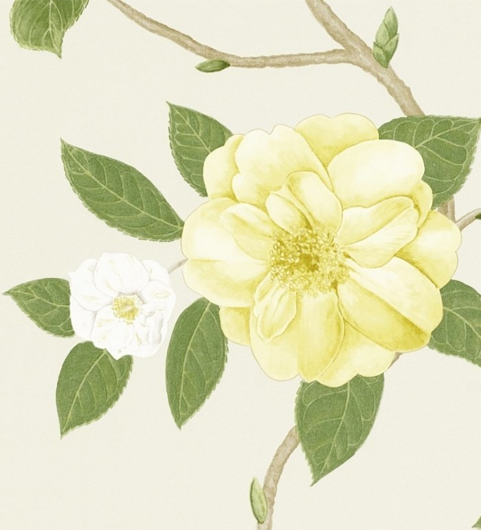 Papel pintado flores grandes al óleo románticas vintage - Dalva 565520