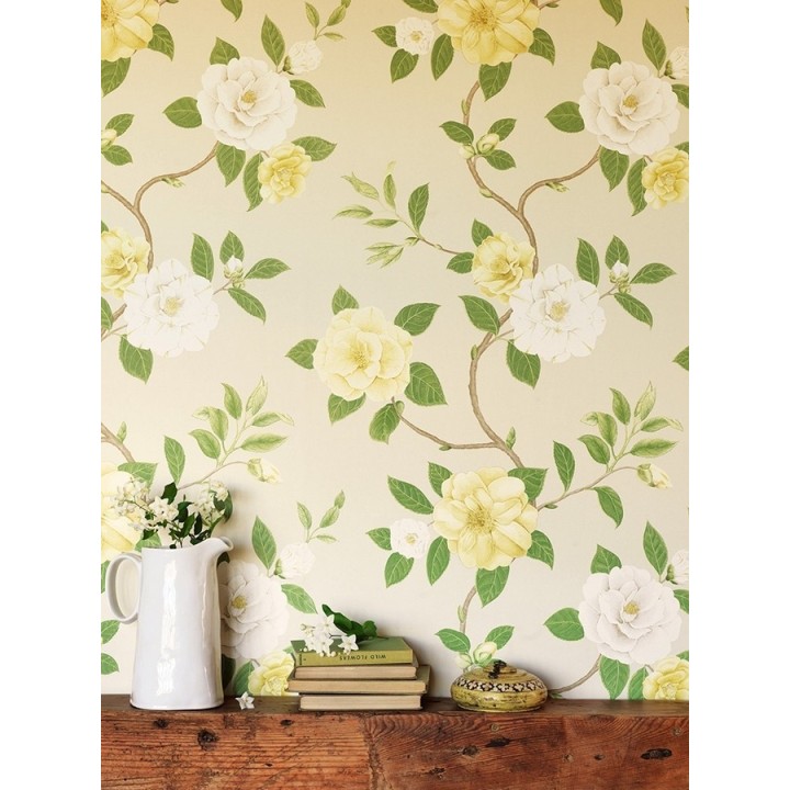 Papel pintado flores grandes al óleo románticas vintage - Dalva 565520