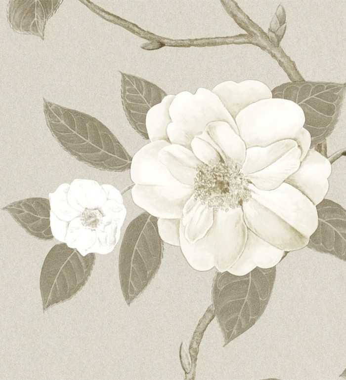 Papel pintado flores grandes al óleo románticas vintage - Dalva 565522