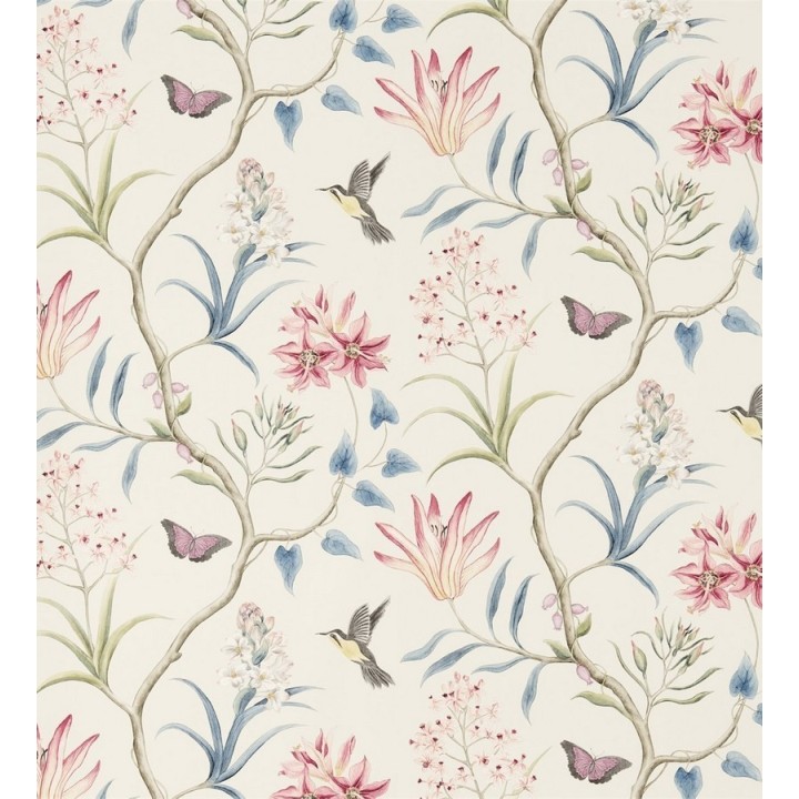 Papel pintado mariposas y colibrís con naturaleza artística - Dorothy 565530