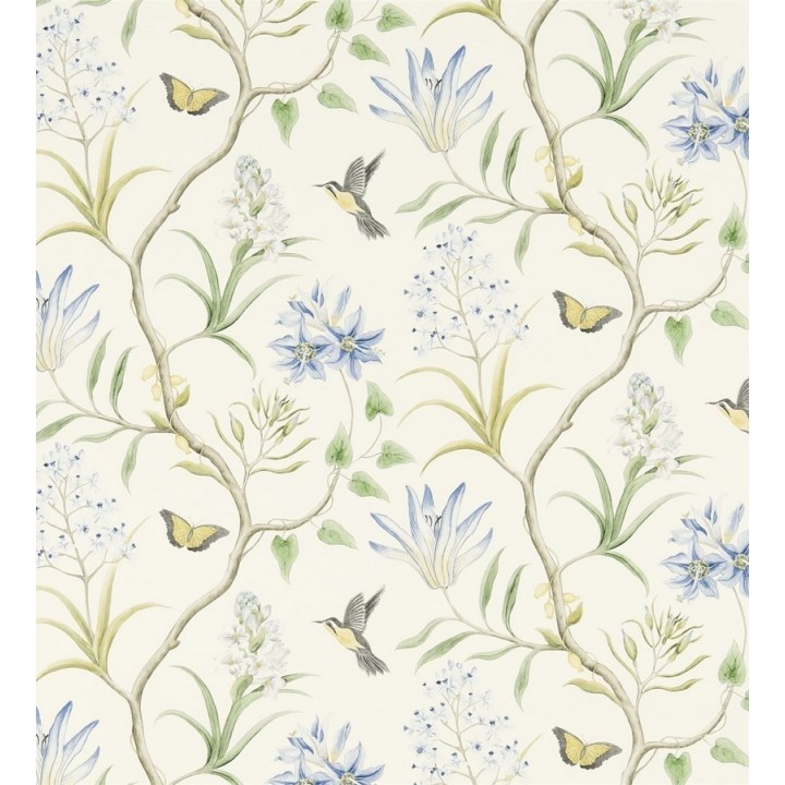 Papel pintado mariposas y colibrís con naturaleza artística - Dorothy 565532