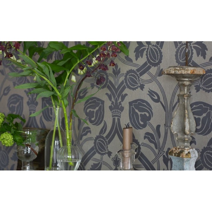 Papel pintado ornamental moderno flocado - Gaillard 565544