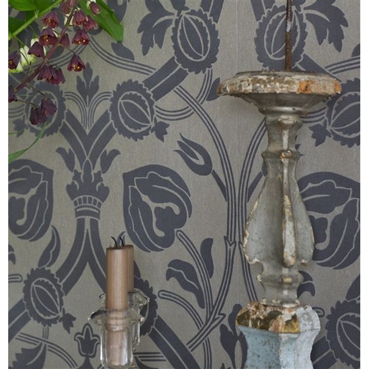 Papel pintado ornamental moderno flocado - Gaillard 565544