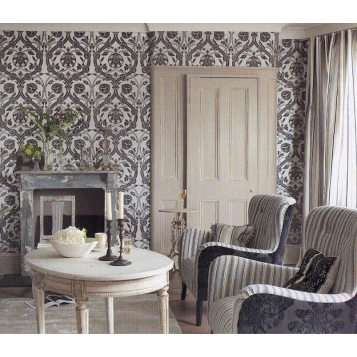 Papel pintado ornamental moderno flocado - Gaillard 565545