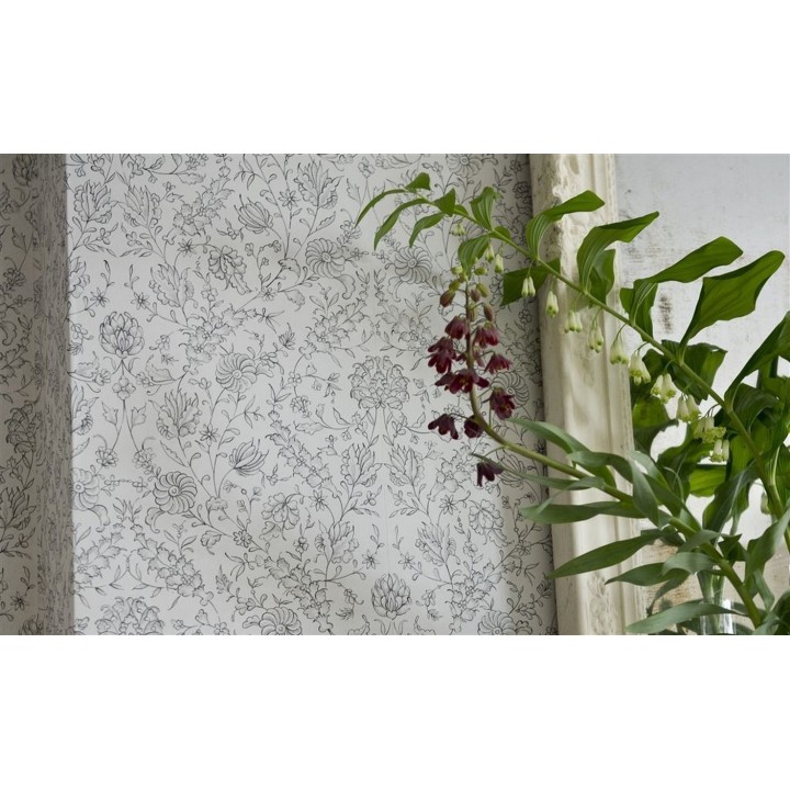 Papel pintado naturaleza de flores y hojas artísticas - Laelia 565560