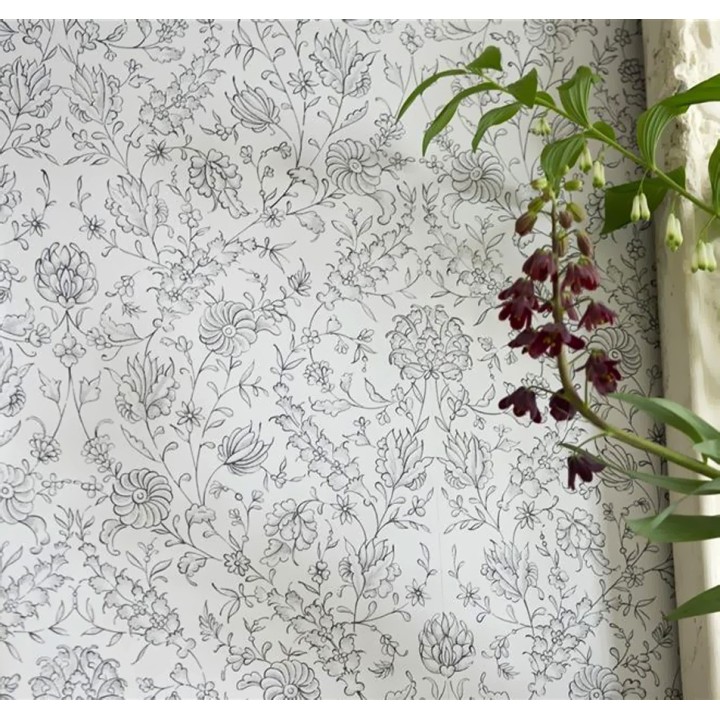 Papel pintado naturaleza de flores y hojas artísticas - Laelia 565560