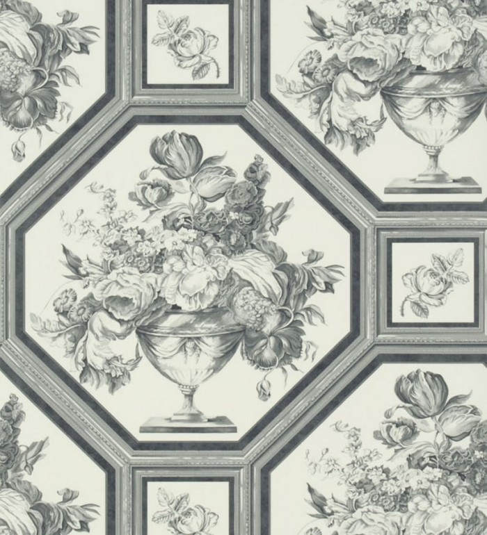 Papel pintado jarrones esplendorosos de flores vintage - Vasari 565567