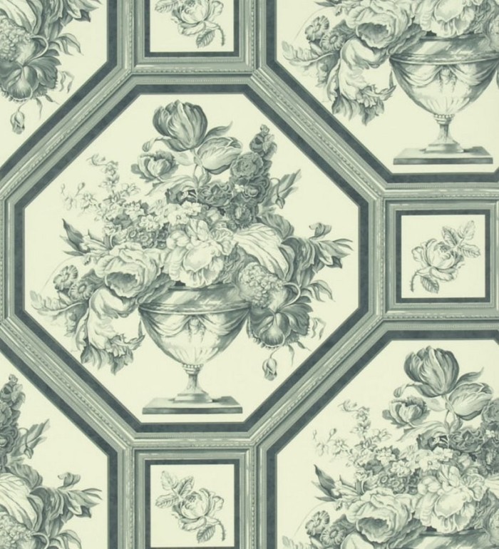 Papel pintado jarrones de flores vintage - Vasari 565569