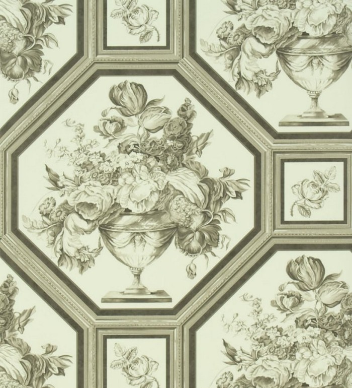 Papel pintado jarrones de flores vintage - Vasari 565570