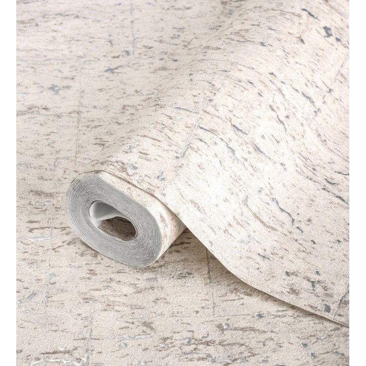 Papel pintado texturizado con inserciones color metalizado - Murat 676299