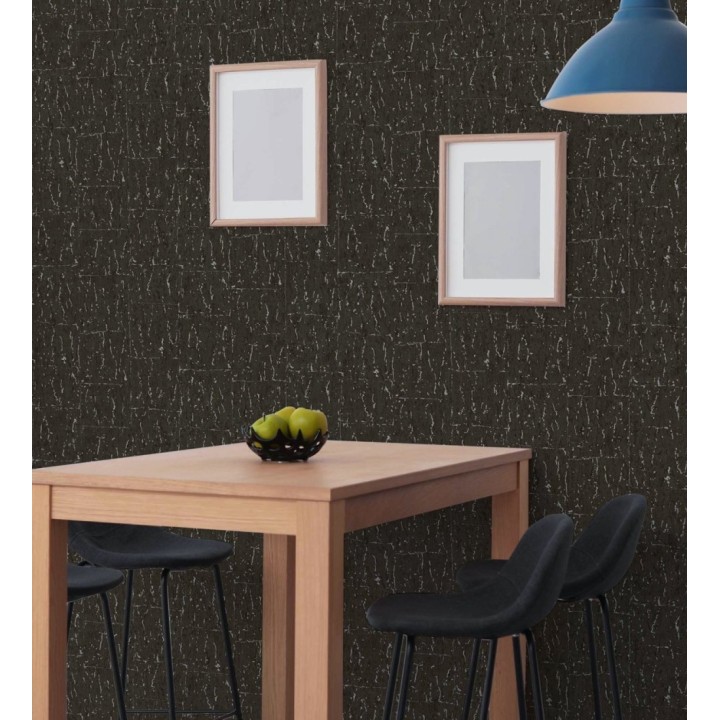 Papel pintado texturizado con inserciones color metalizado - Murat 676301