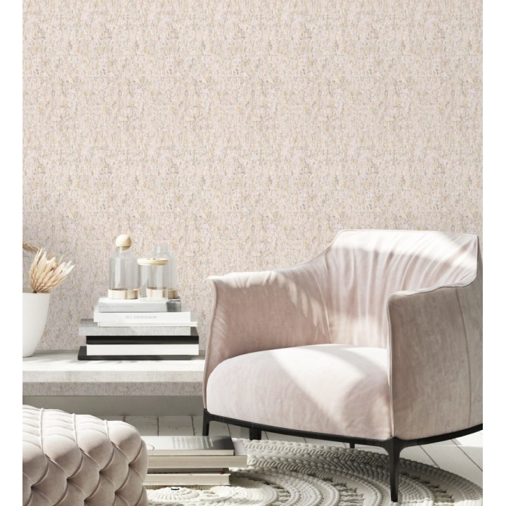 Papel pintado texturizado con inserciones color metalizado - Murat 676302