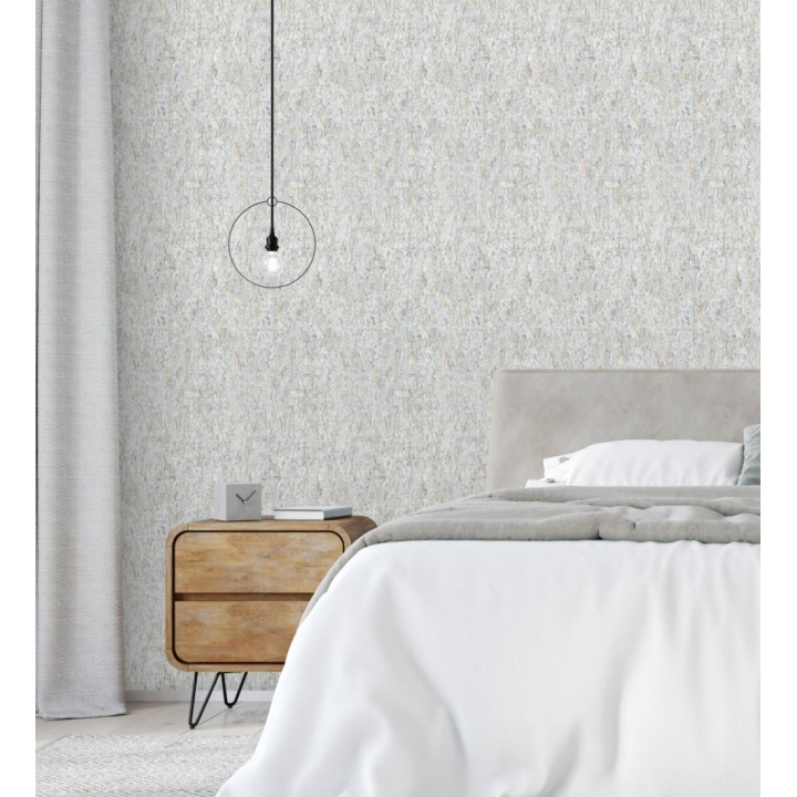 Papel pintado texturizado con inserciones color metalizado - Murat 676304