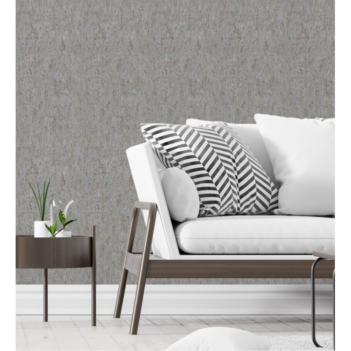 Papel pintado texturizado con inserciones color metalizado - Murat 676305